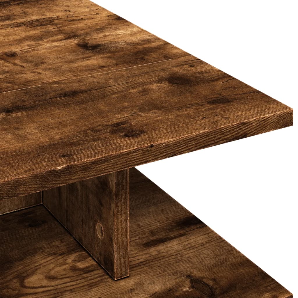 Table basse chêne fumé 102x55x35 cm bois d’ingénierie - Tables basses