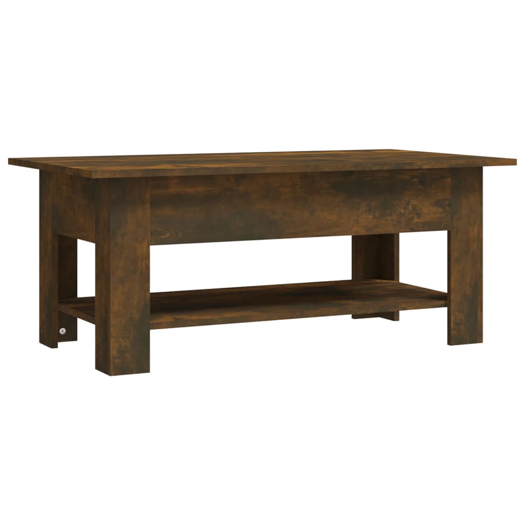 Table basse chêne fumé 102x55x42 cm bois d’ingénierie - Tables basses