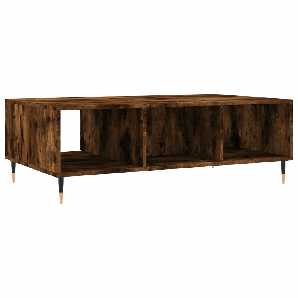 Table basse chêne fumé 104x60x35 cm bois d’ingénierie - Tables basses