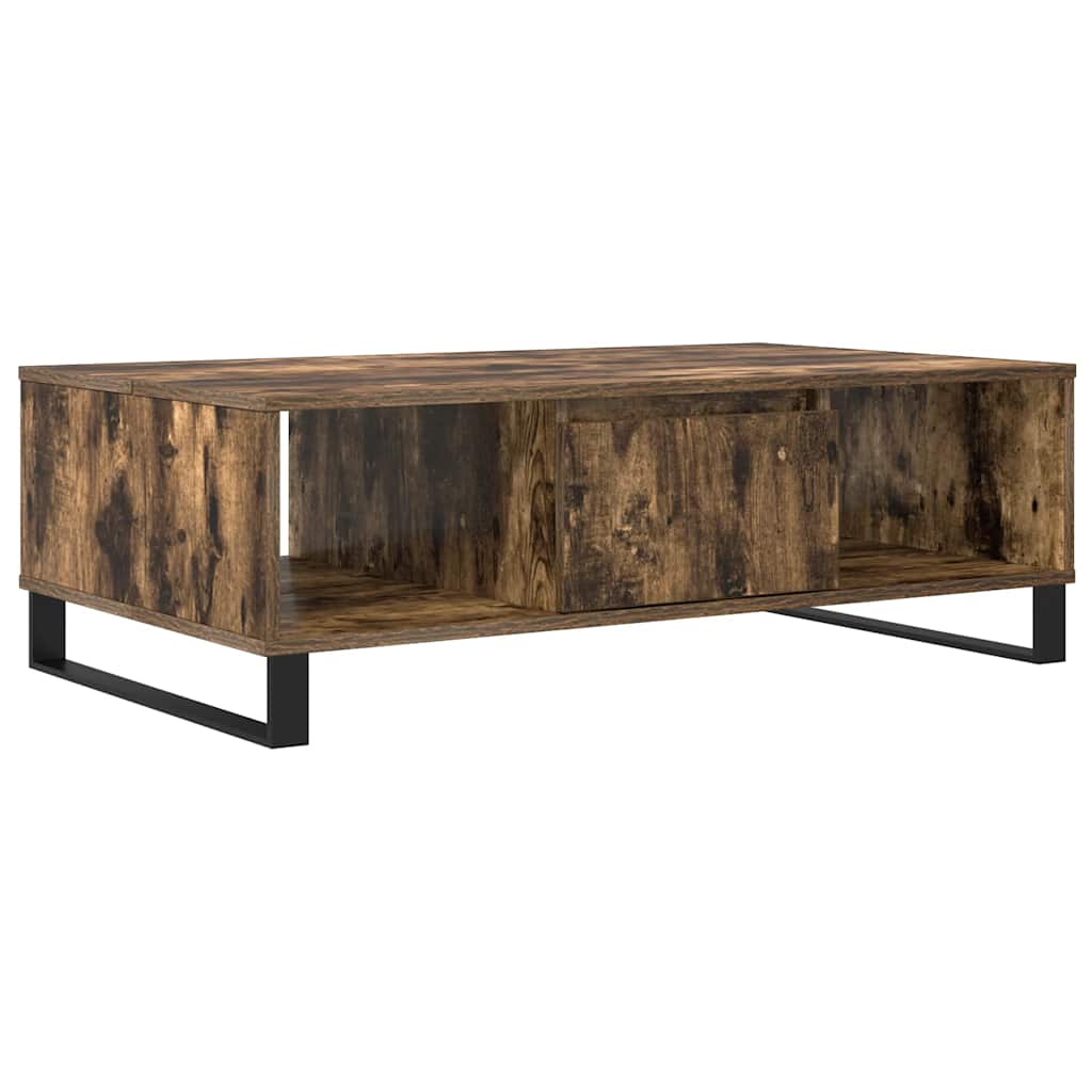 Table basse chêne fumé 104x60x35 cm bois d’ingénierie - Tables basses