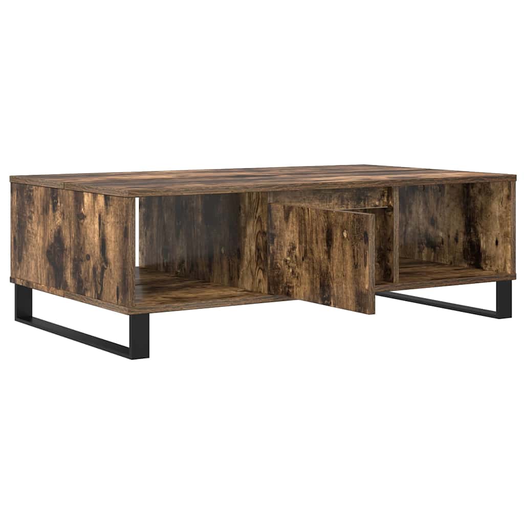 Table basse chêne fumé 104x60x35 cm bois d’ingénierie - Tables basses