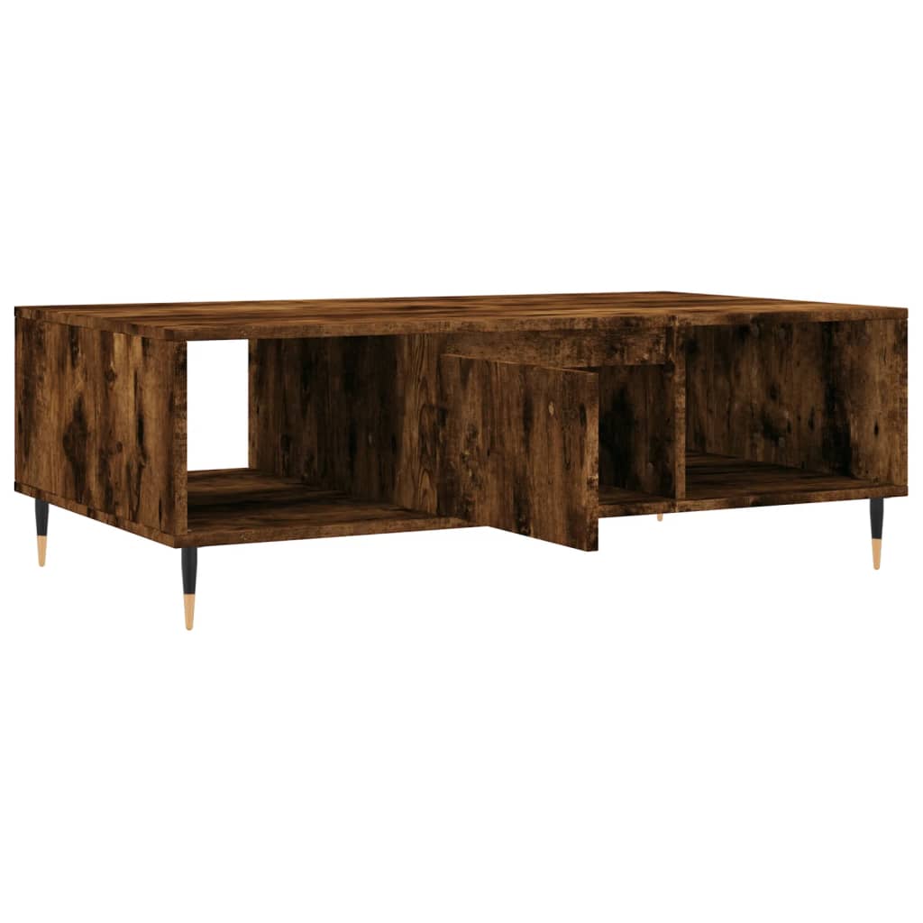Table basse chêne fumé 104x60x35 cm bois d’ingénierie - Tables basses