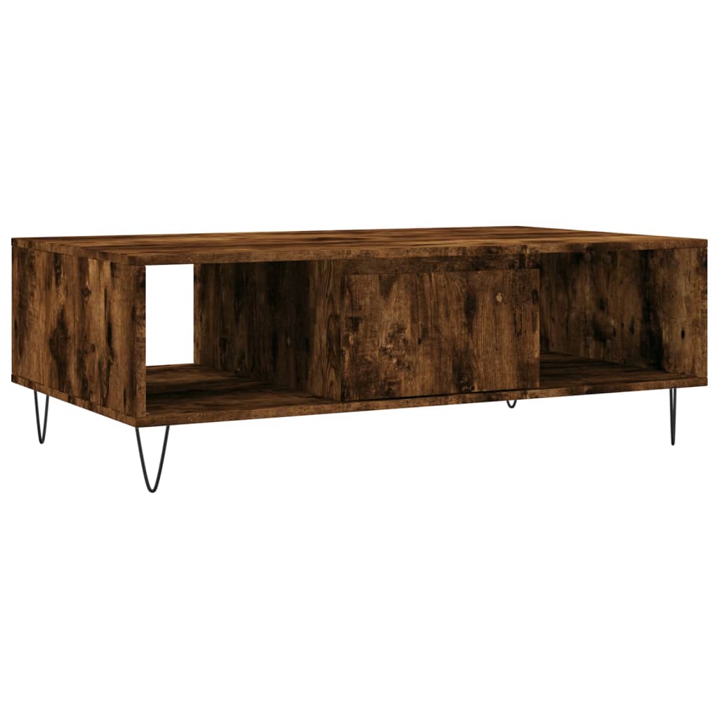Table basse chêne fumé 104x60x35 cm bois d’ingénierie - Tables basses