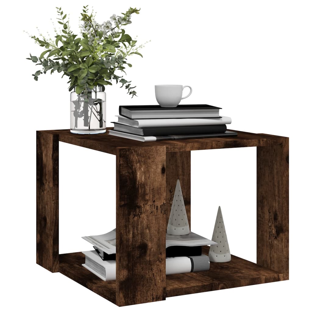 Table basse Chêne fumé 40x40x30 cm Bois d’ingénierie - Tables basses