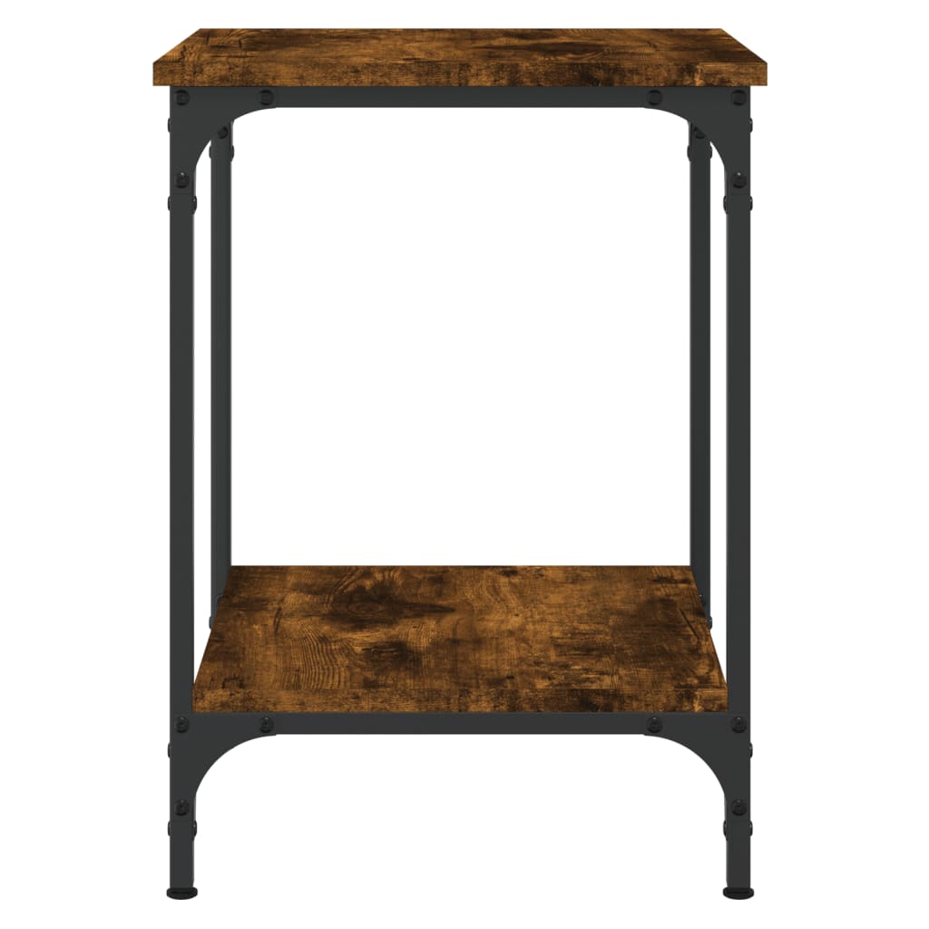 Table basse chêne fumé 40x40x55 cm bois d’ingénierie - Tables basses