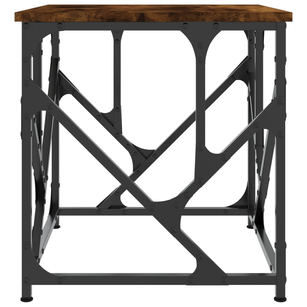 Table basse chêne fumé 45x45x47,5 cm bois d’ingénierie - Tables basses