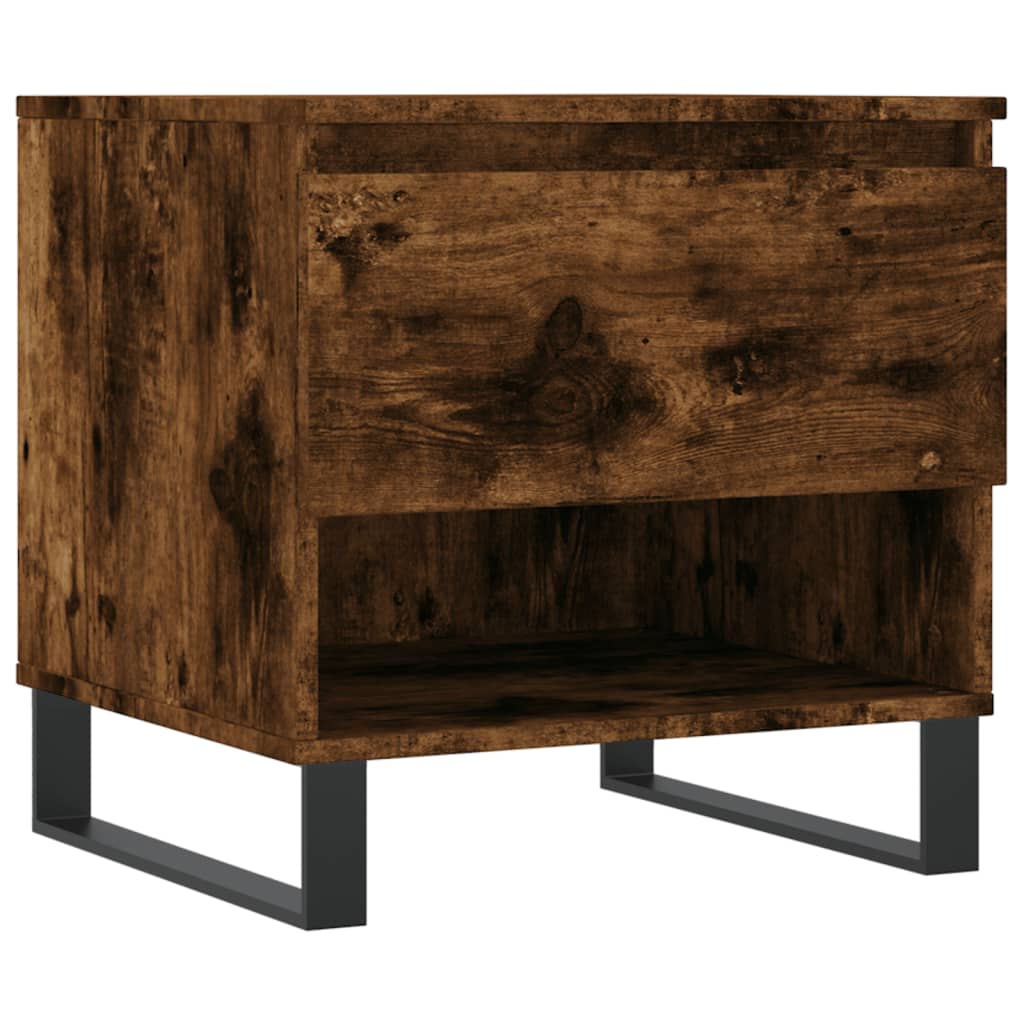 Table basse chêne fumé 50x46x50 cm bois d’ingénierie - Tables basses