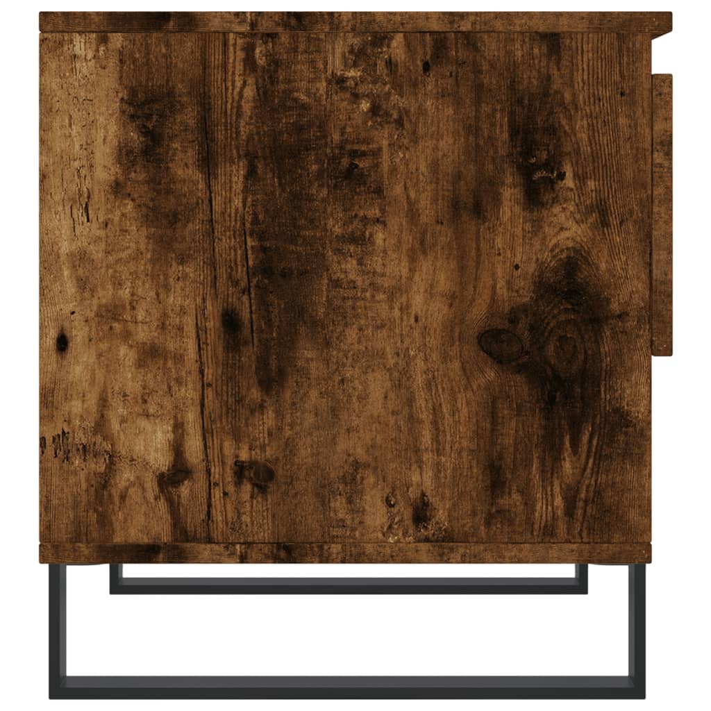 Table basse chêne fumé 50x46x50 cm bois d’ingénierie - Tables basses