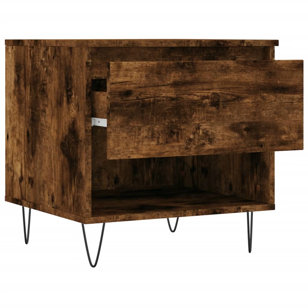 Table basse chêne fumé 50x46x50 cm bois d’ingénierie - Tables basses