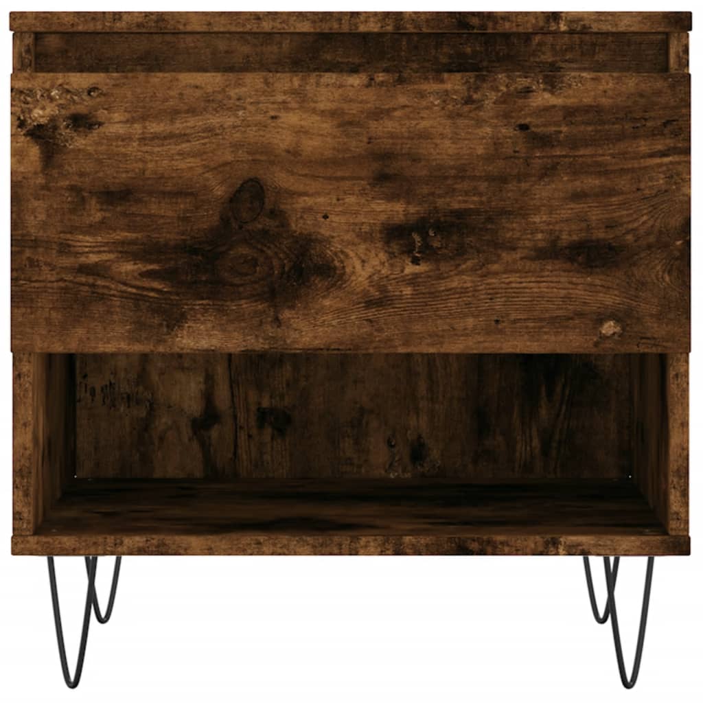 Table basse chêne fumé 50x46x50 cm bois d’ingénierie - Tables basses