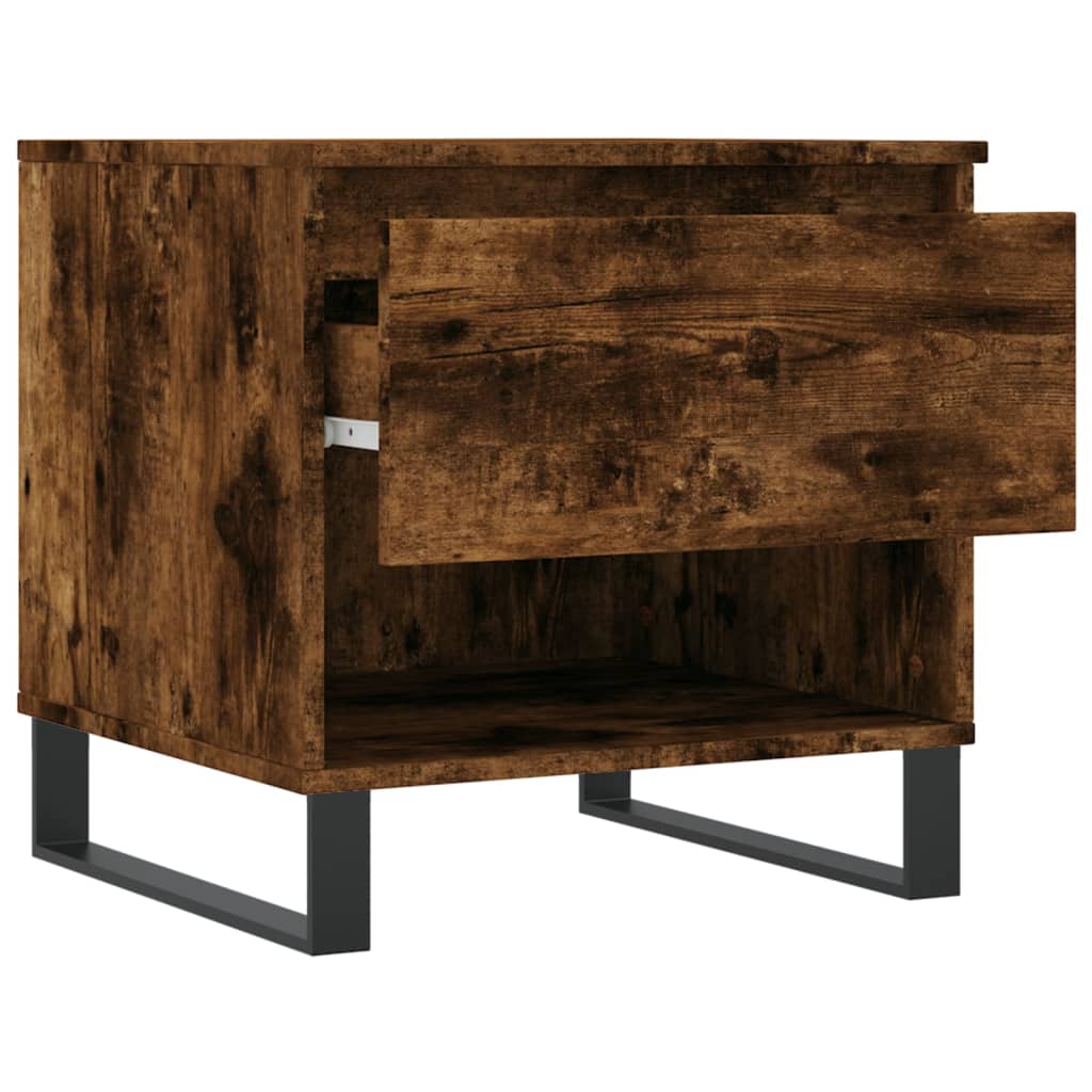 Table basse chêne fumé 50x46x50 cm bois d’ingénierie - Tables basses