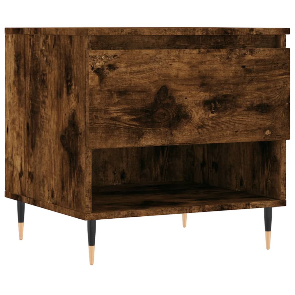 Table basse chêne fumé 50x46x50 cm bois d’ingénierie - Tables basses