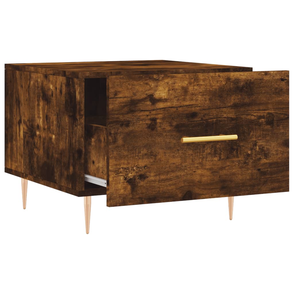 Table basse Chêne fumé 50x50x40 cm Bois d’ingénierie - Tables basses
