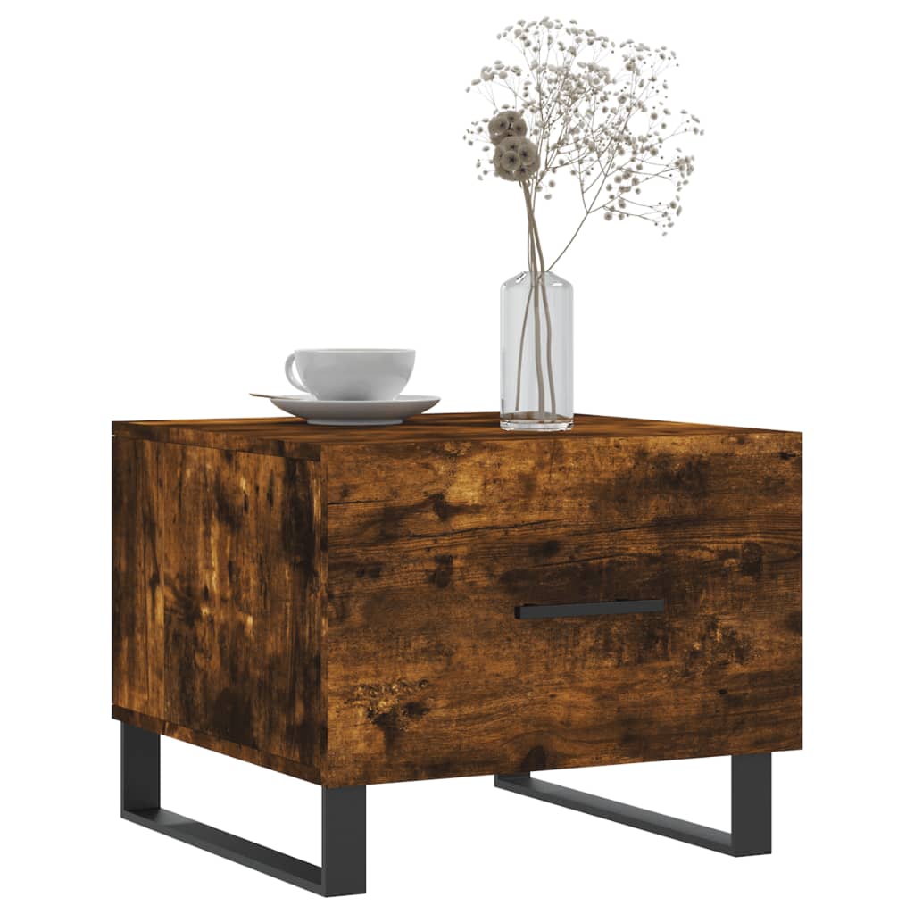 Table basse Chêne fumé 50x50x40 cm Bois d’ingénierie - Tables basses