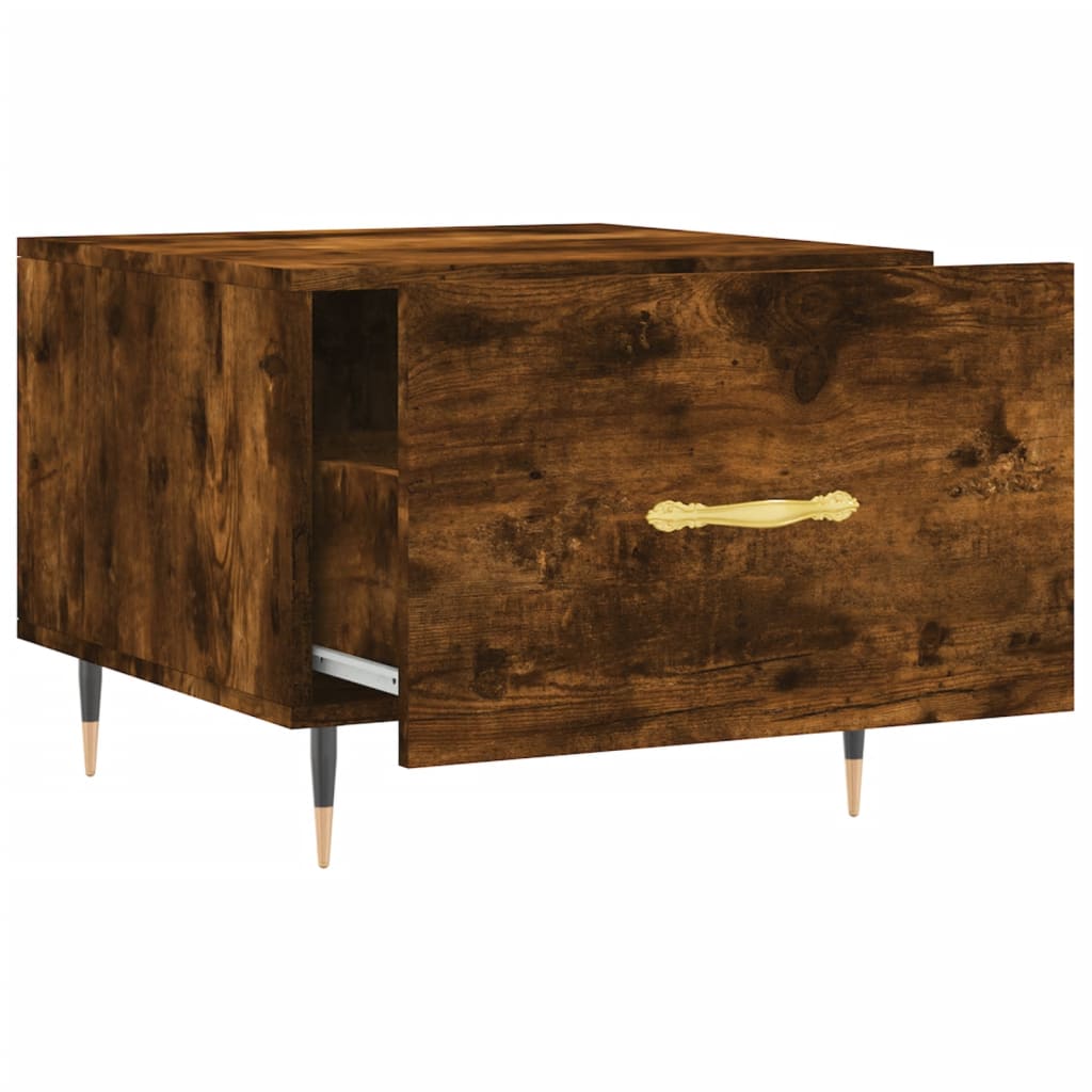 Table basse Chêne fumé 50x50x40 cm Bois d’ingénierie - Tables basses