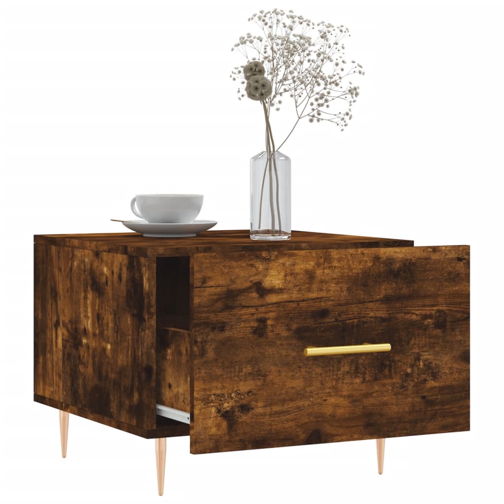 Table basse Chêne fumé 50x50x40 cm Bois d’ingénierie - Tables basses