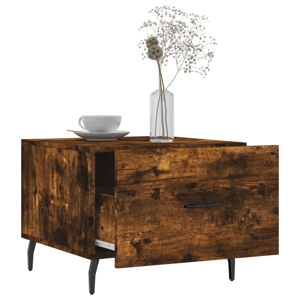 Table basse Chêne fumé 50x50x40 cm Bois d’ingénierie - Tables basses