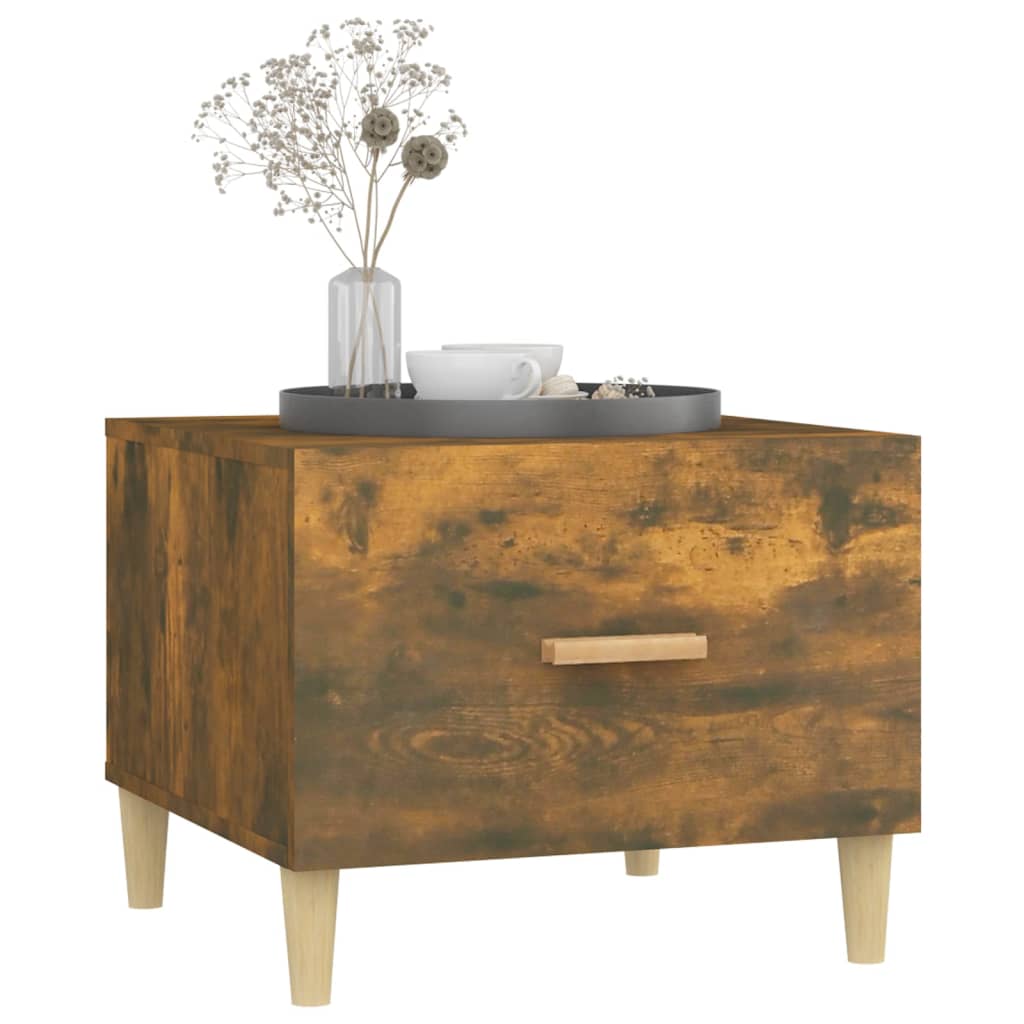 Table basse Chêne fumé 50x50x40 cm Bois d’ingénierie - Tables basses