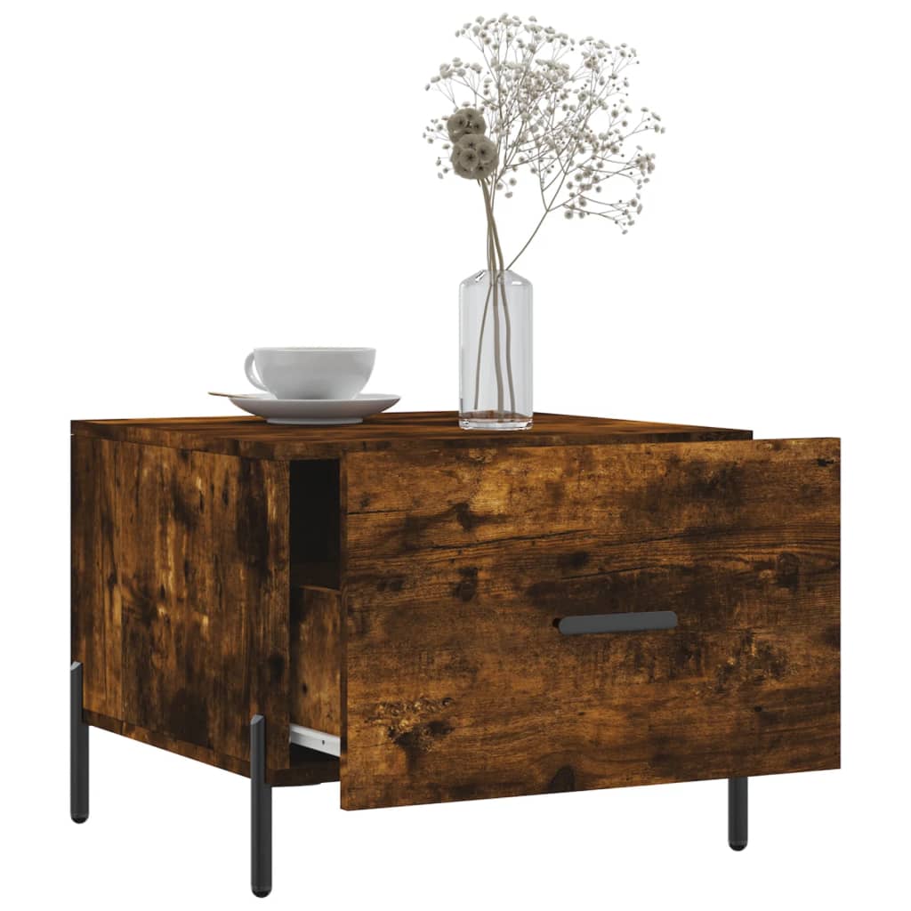 Table basse Chêne fumé 50x50x40 cm Bois d’ingénierie - Tables basses
