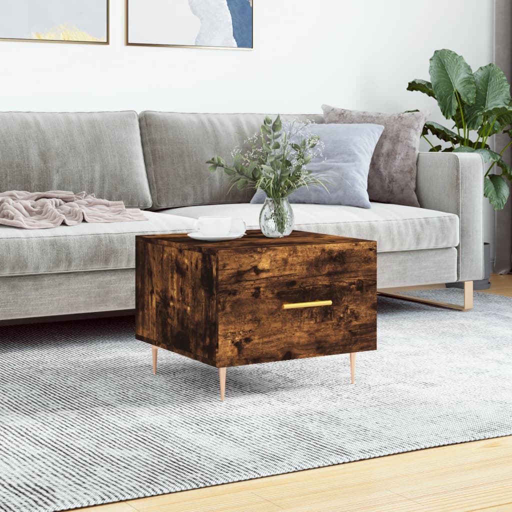 Table basse Chêne fumé 50x50x40 cm Bois d’ingénierie - Tables basses