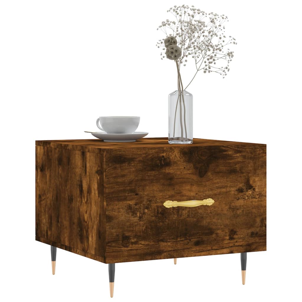 Table basse Chêne fumé 50x50x40 cm Bois d’ingénierie - Tables basses