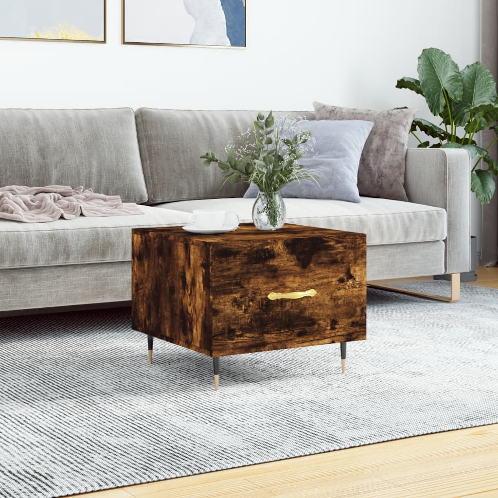 Table basse Chêne fumé 50x50x40 cm Bois d’ingénierie - Tables basses