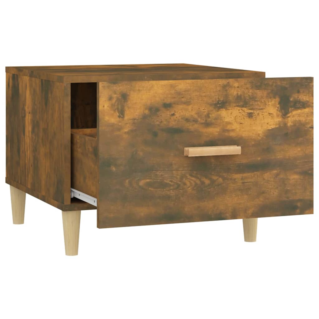 Table basse Chêne fumé 50x50x40 cm Bois d’ingénierie - Tables basses
