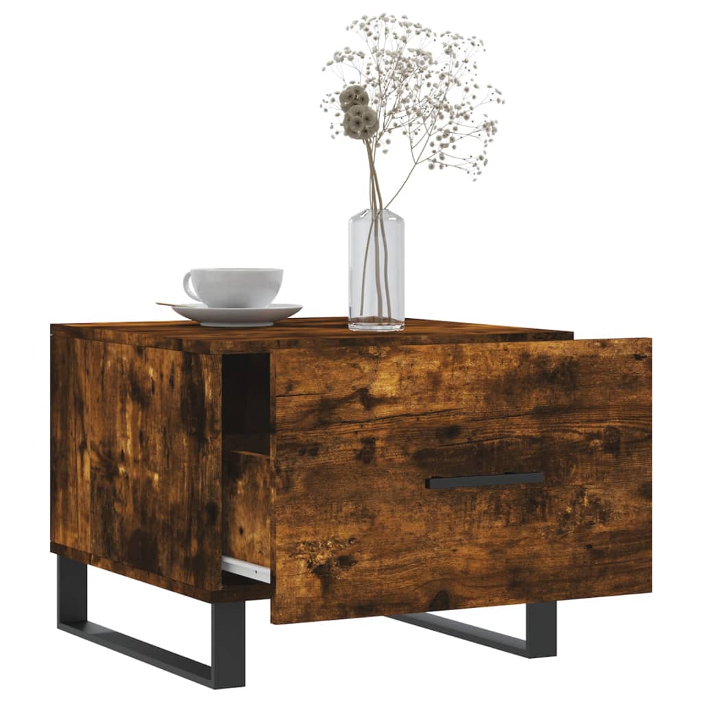 Table basse Chêne fumé 50x50x40 cm Bois d’ingénierie - Tables basses