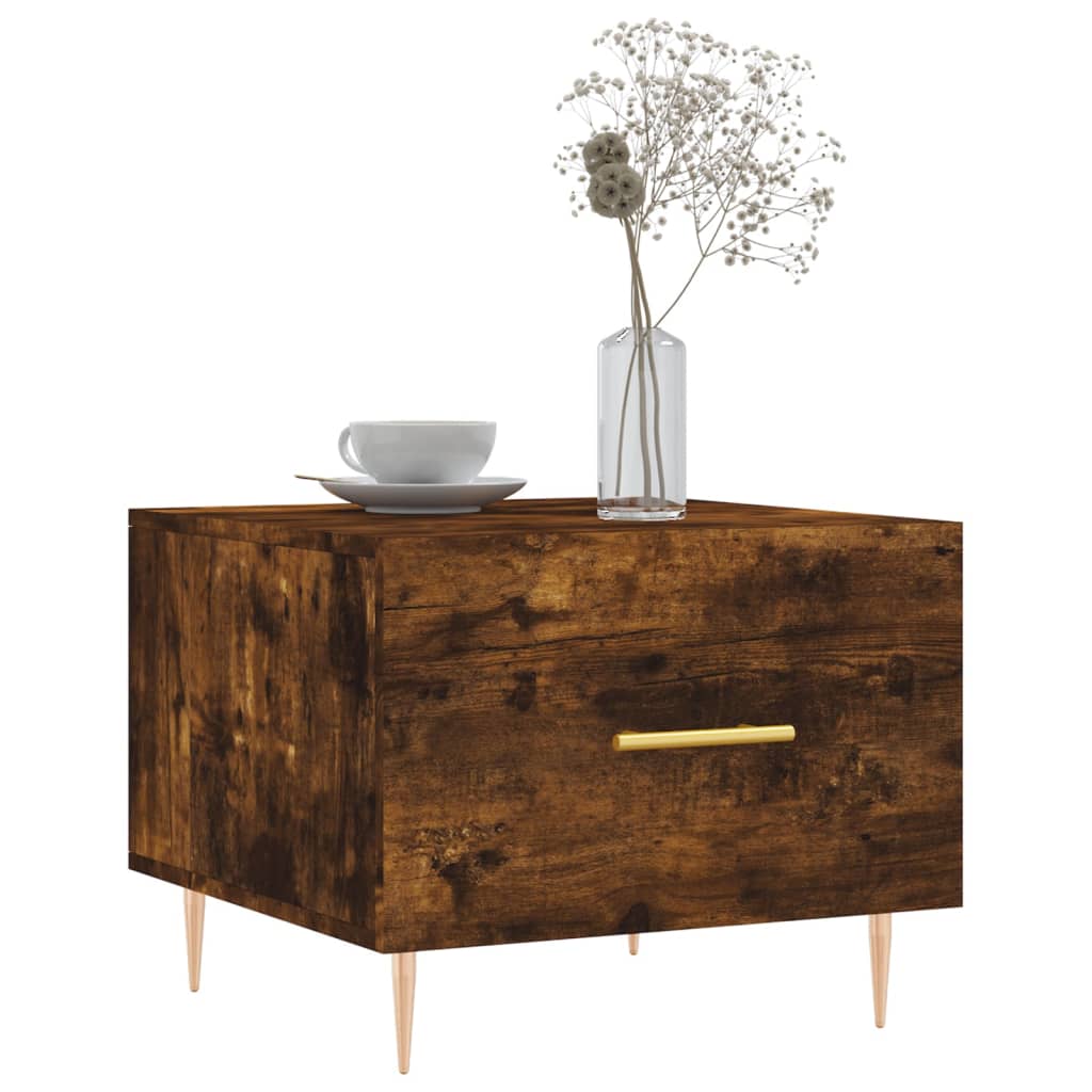 Table basse Chêne fumé 50x50x40 cm Bois d’ingénierie - Tables basses