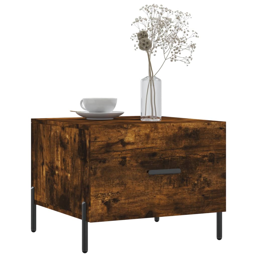 Table basse Chêne fumé 50x50x40 cm Bois d’ingénierie - Tables basses