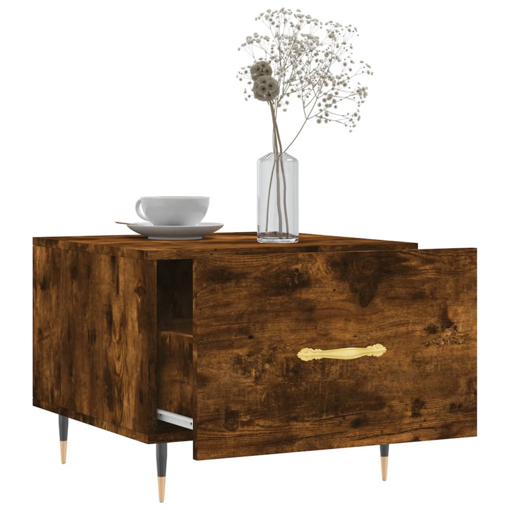 Table basse Chêne fumé 50x50x40 cm Bois d’ingénierie - Tables basses