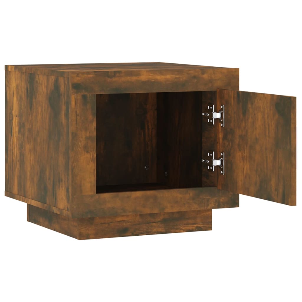 Table basse chêne fumé 51x50x45 cm bois d’ingénierie - Tables basses