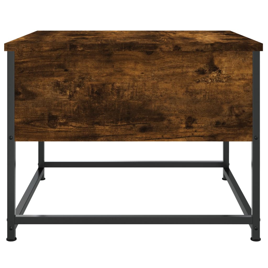 Table basse chêne fumé 51x51x40 cm bois d’ingénierie - Tables basses