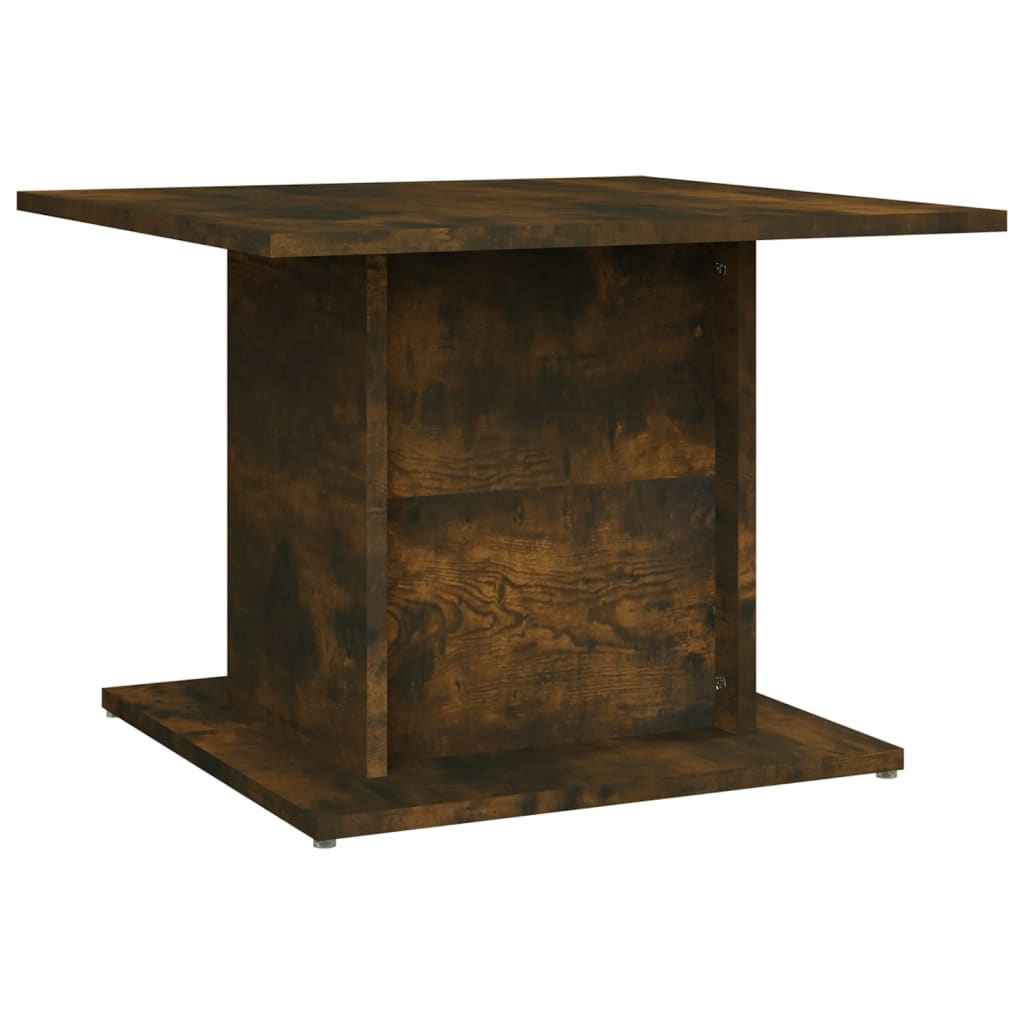 Table basse chêne fumé 55,5x55,5x40 cm bois d’ingénierie - Tables basses