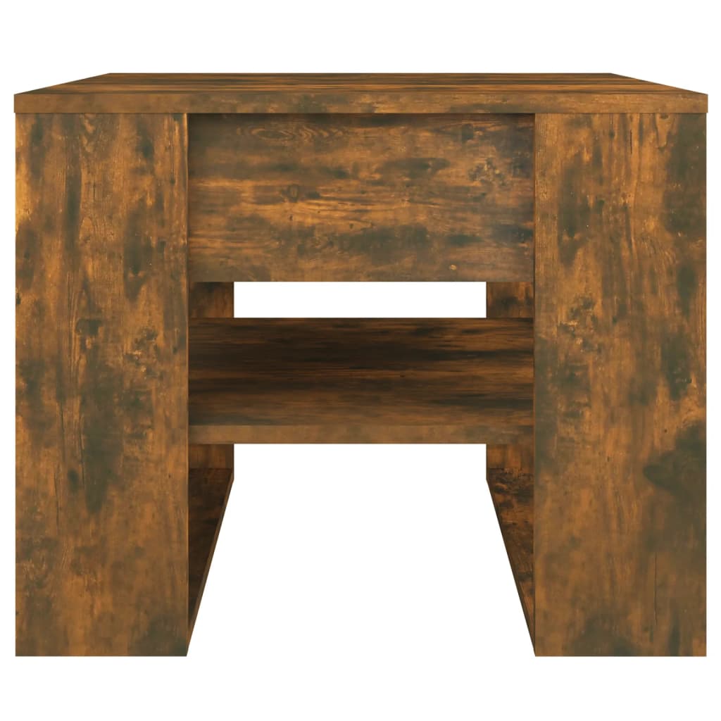 Table basse chêne fumé 55,5x55x45 cm bois d’ingénierie - Tables basses