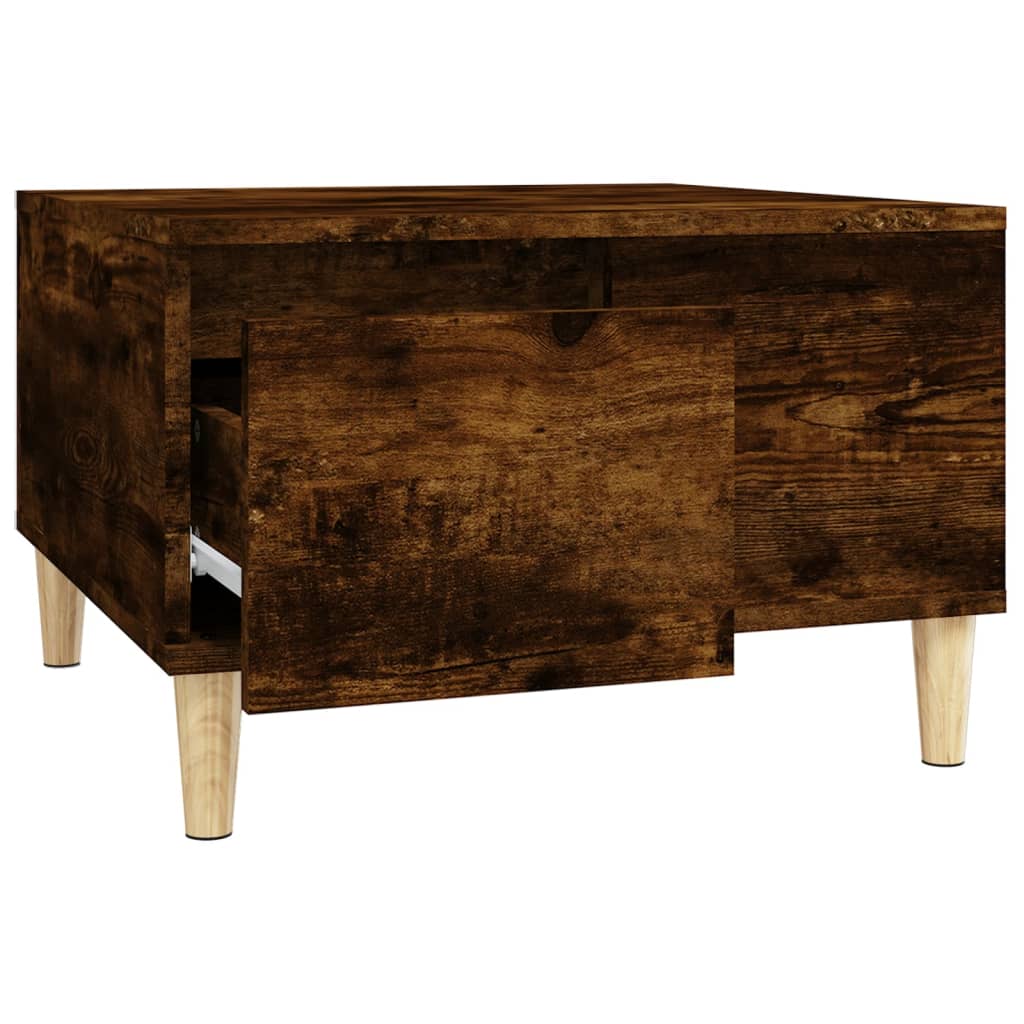 Table basse chêne fumé 55x55x36,5 cm bois d’ingénierie - Tables basses