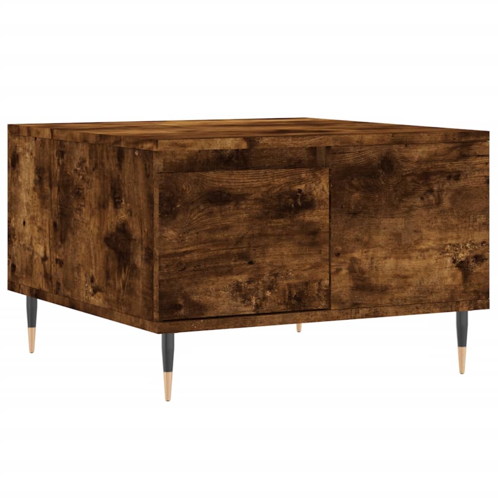 Table basse chêne fumé 55x55x36,5 cm bois d’ingénierie - Tables basses