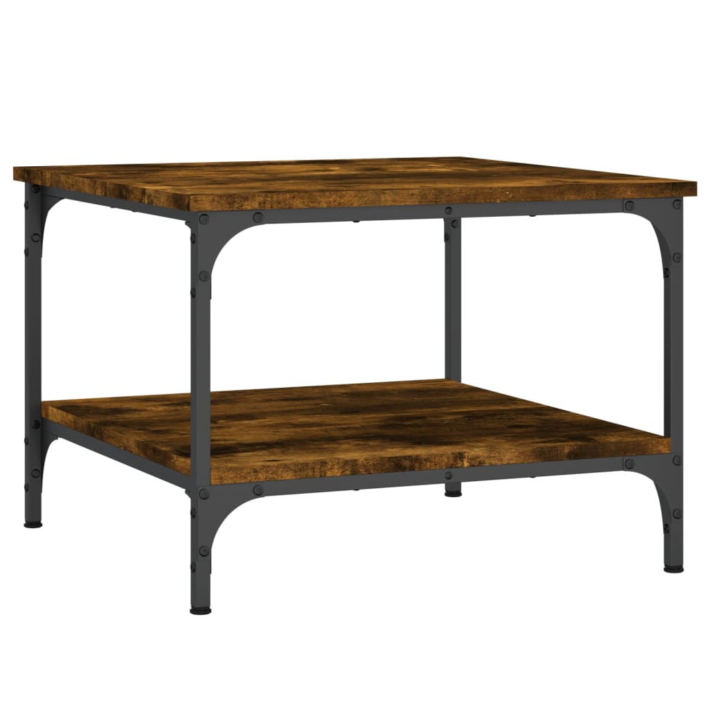Table basse chêne fumé 55x55x40 cm bois d’ingénierie - Tables basses