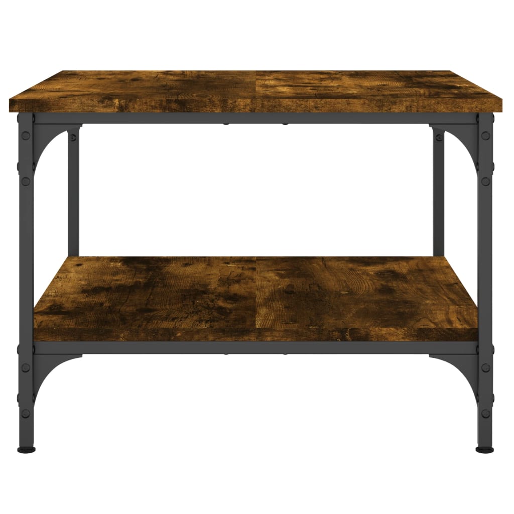 Table basse chêne fumé 55x55x40 cm bois d’ingénierie - Tables basses
