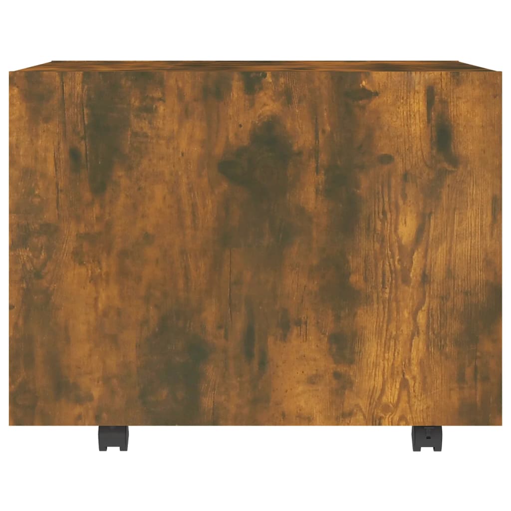 Table basse chêne fumé 55x55x40 cm bois d’ingénierie - Tables basses