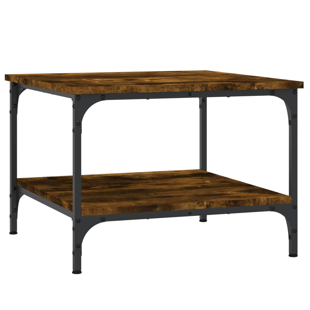 Table basse chêne fumé 55x55x40 cm bois d’ingénierie - Tables basses