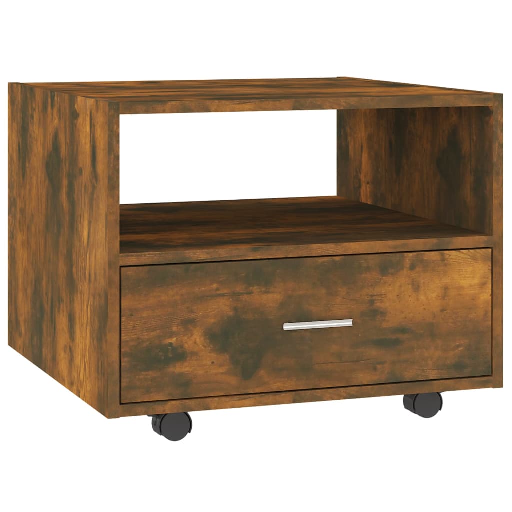 Table basse chêne fumé 55x55x40 cm bois d’ingénierie - Tables basses