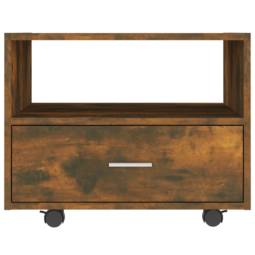 Table basse chêne fumé 55x55x40 cm bois d’ingénierie - Tables basses
