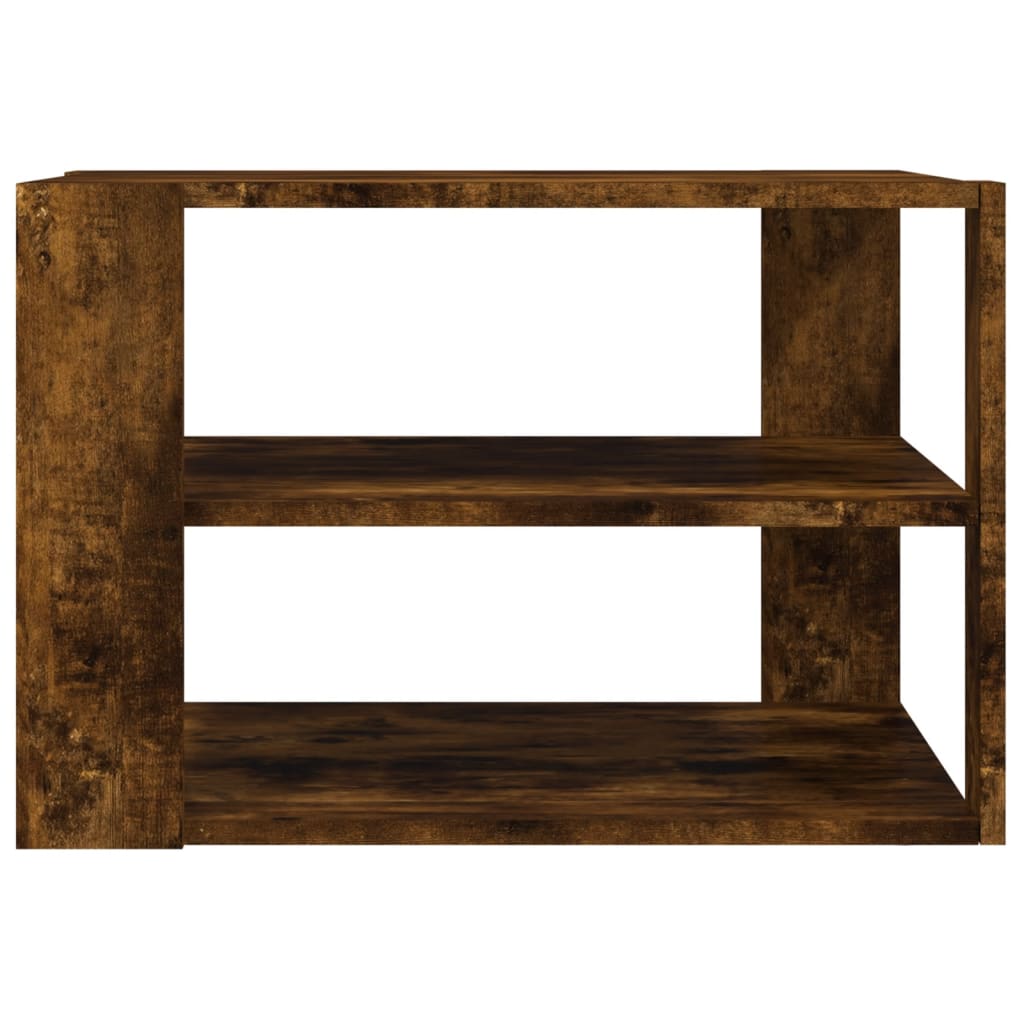 Table basse chêne fumé 59,5x59,5x40 cm bois d’ingénierie - Tables basses