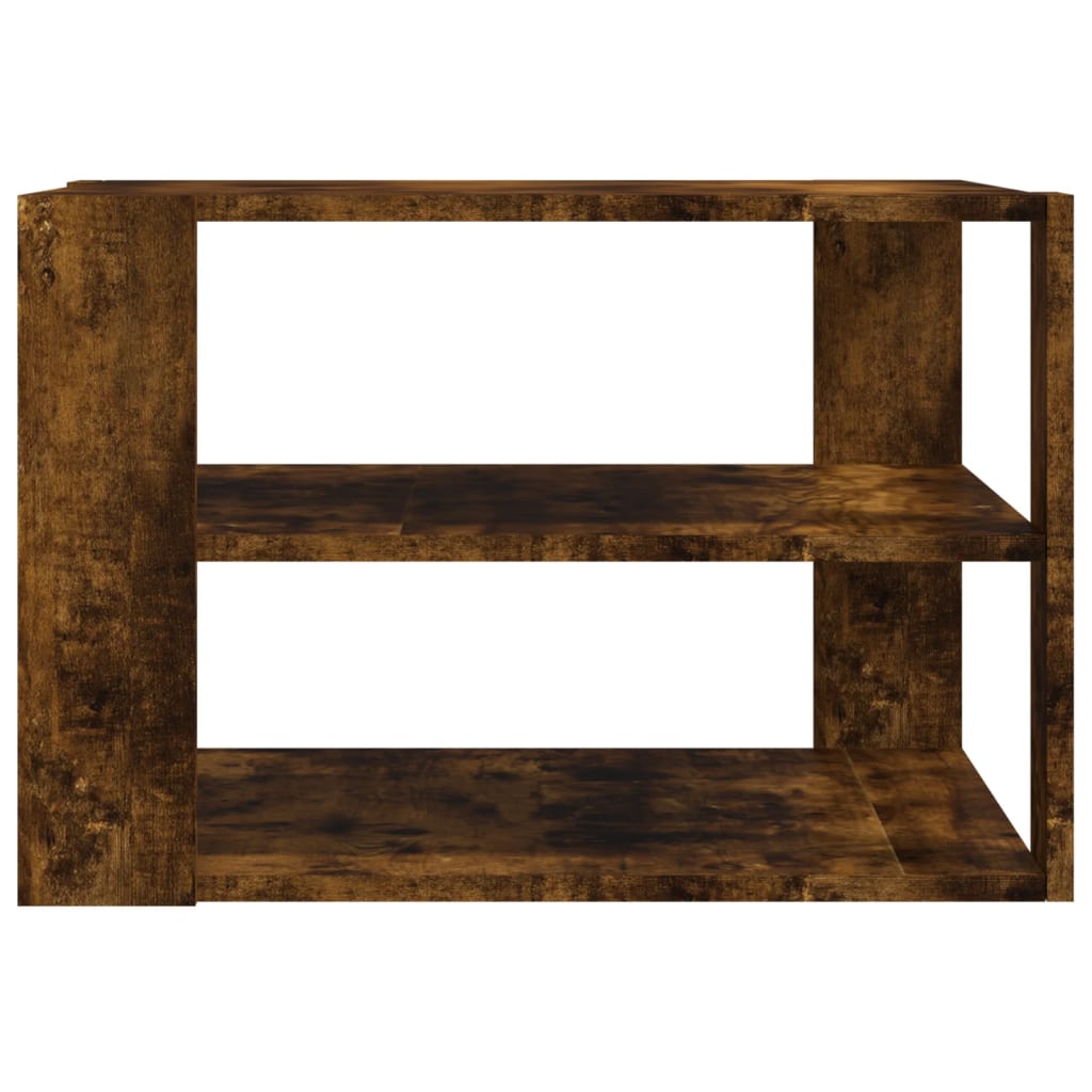 Table basse chêne fumé 59,5x59,5x40 cm bois d’ingénierie - Tables basses