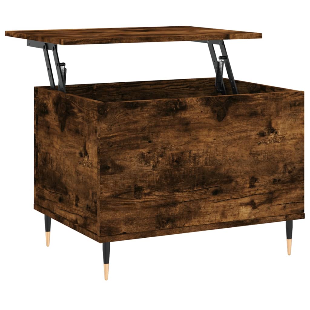 Table basse Chêne fumé 60x44,5x45 cm Bois d’ingénierie - Tables basses