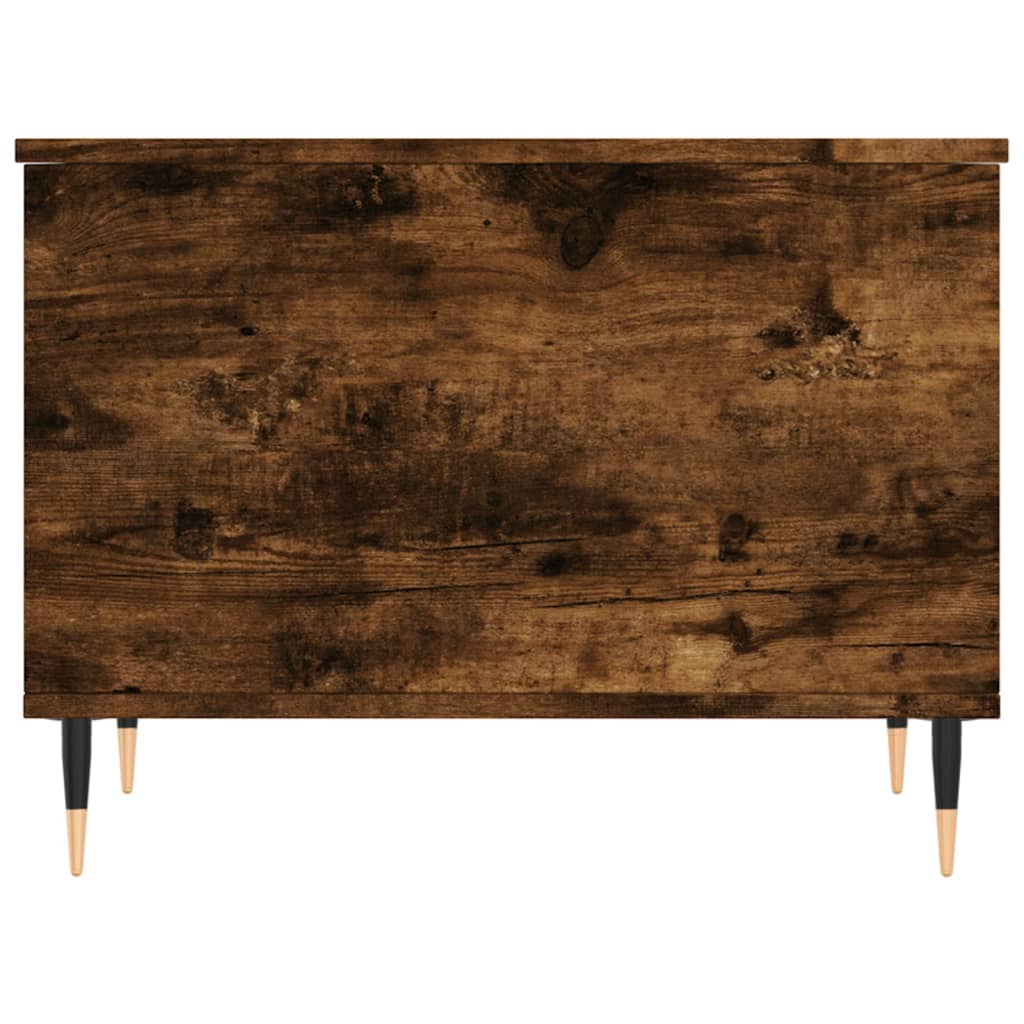 Table basse Chêne fumé 60x44,5x45 cm Bois d’ingénierie - Tables basses