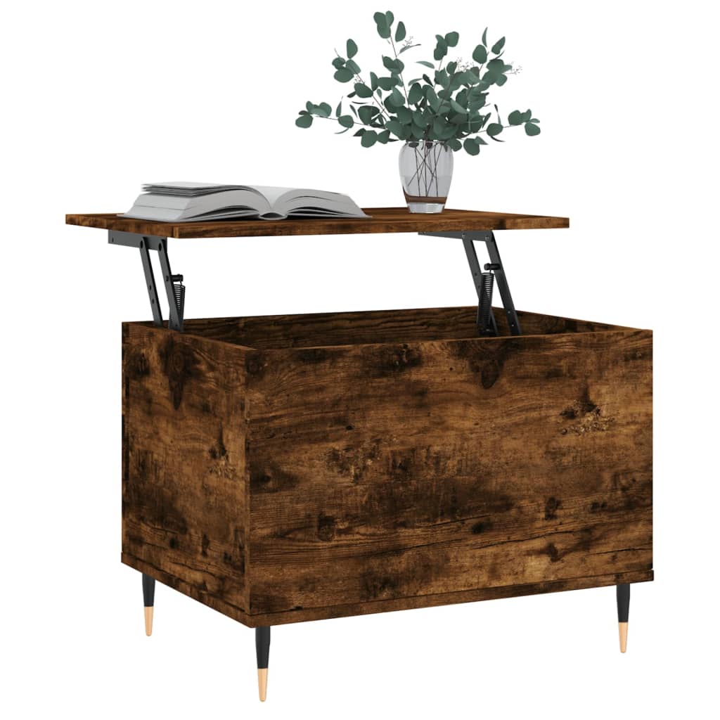 Table basse Chêne fumé 60x44,5x45 cm Bois d’ingénierie - Tables basses