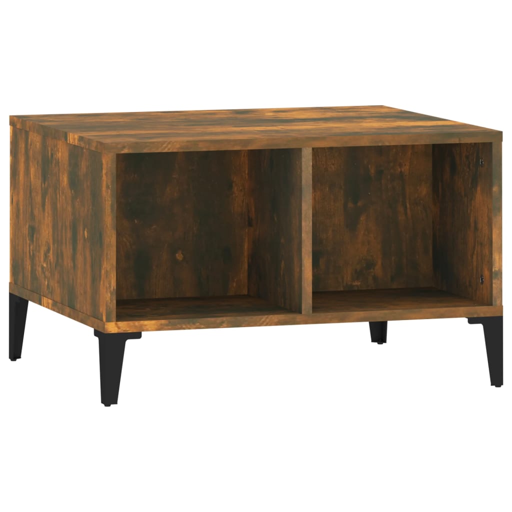Table basse Chêne fumé 60x50x36,5 cm Bois d’ingénierie - Tables basses