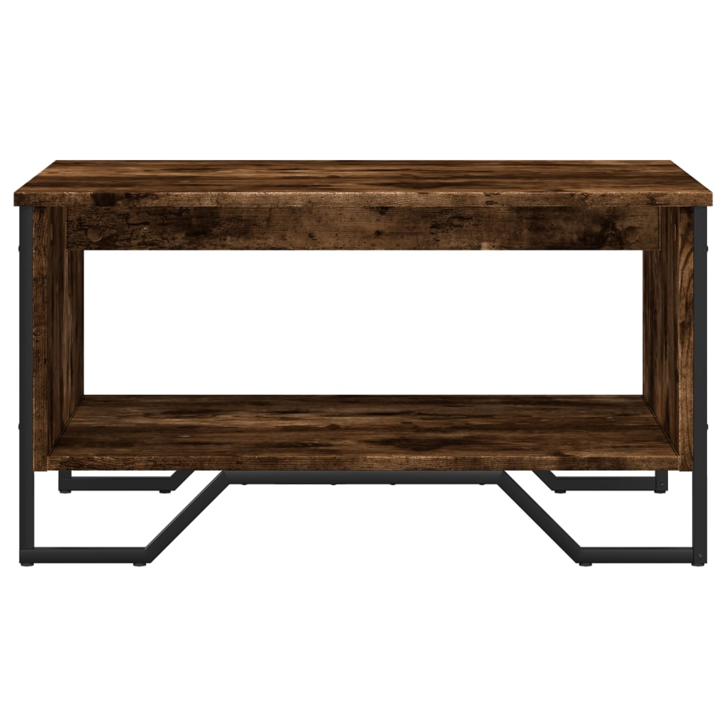 Table basse chêne fumé 75x51x40 cm bois d’ingénierie - Tables basses